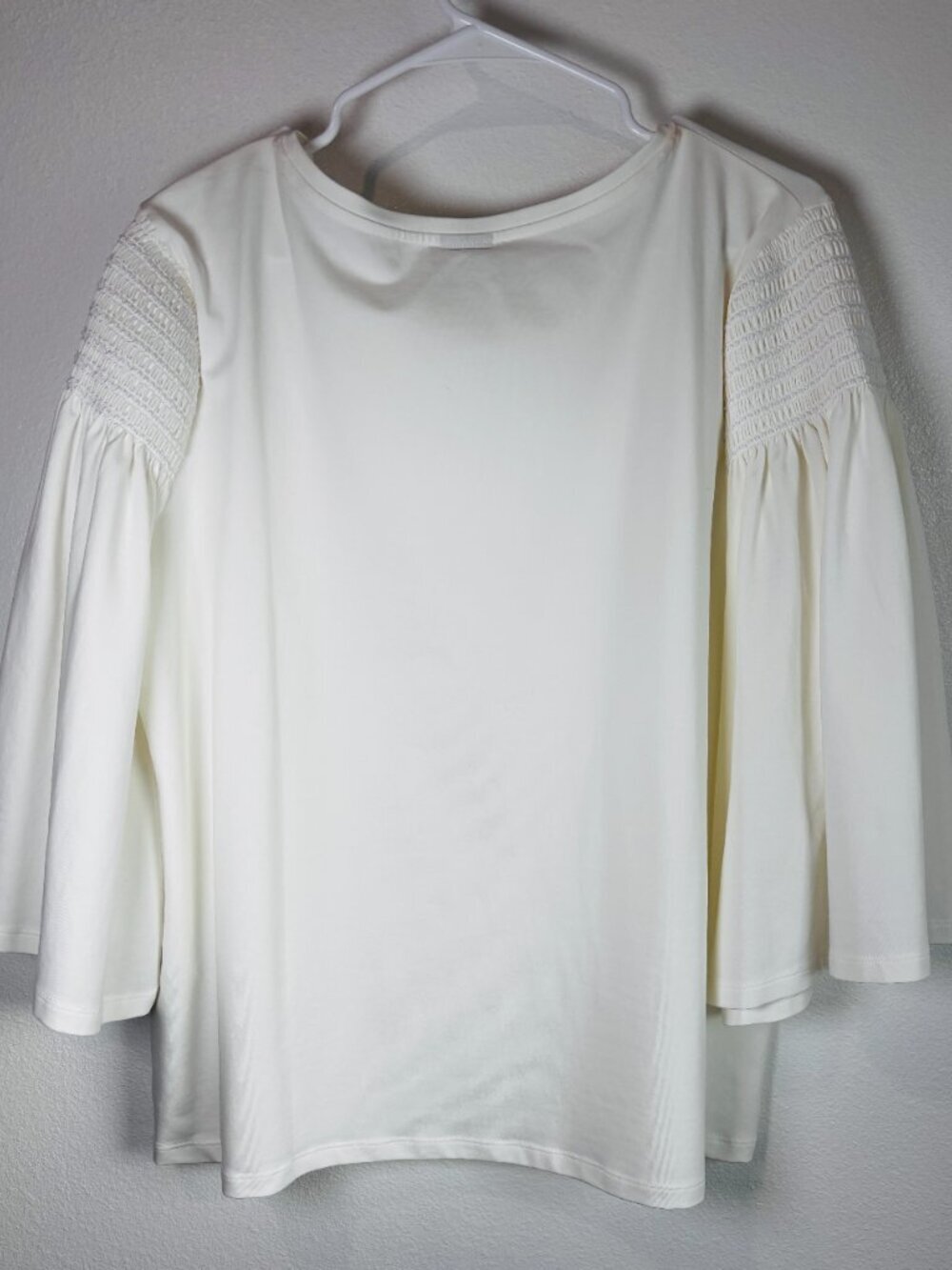 Chico's White ¾ Bell Sleeve Blouse Top - Size XL (Chico's Size 3) - Picture 2 of 4